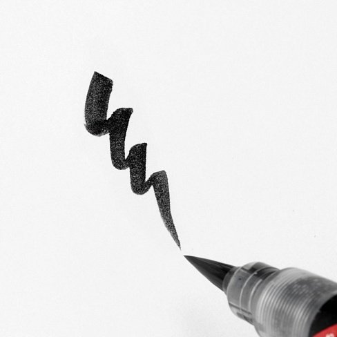 Кисть Pentel с пигментными чернилами Brush Pen средняя XFP5M