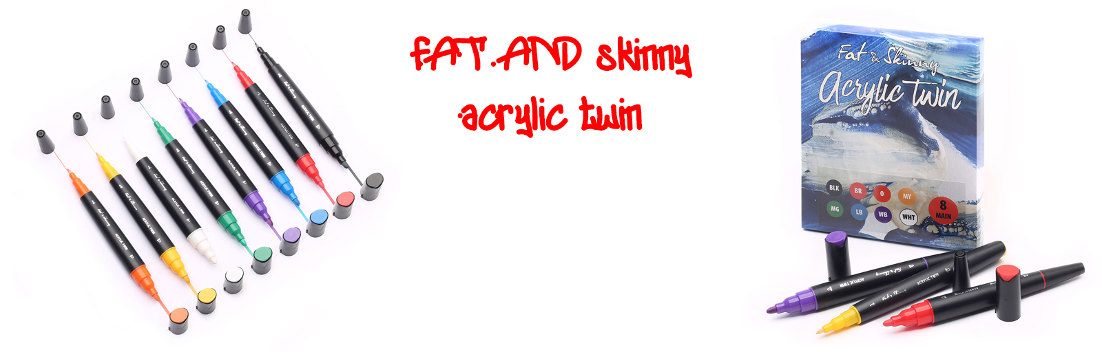 Маркеры Fat&Skinny Acrylic Twin в подарок - на Graffitimarket.ru