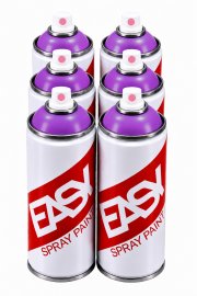 Аэрозольная краска EASY 520 мл набор 6 штук пурпурная