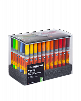 Набор акриловых двусторонних маркеров Molotow One4all Acrylic Twin 1.5 / 4 мм Complete-Set 74 штуки