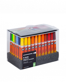 Набор акриловых маркеров Molotow One4all 227HS 4 мм Complete-Set 74 штуки