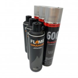 Набор аэрозольной краски Bomb B - Flame 500 3 штуки + Burner Chrome 600 3 штуки