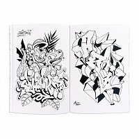 Раскраска граффити Sketchy Graffiti Coloring Book