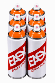Аэрозольная краска EASY 520 мл набор 6 штук оранжевая