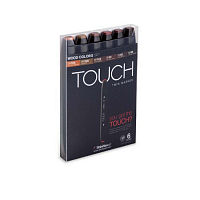 Набор маркеров Touch Twin 6 штук древесные тона