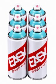 Аэрозольная краска EASY 520 мл набор 6 штук бирюзовая