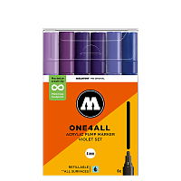Набор акриловых маркеров Molotow ONE4ALL 227HS Violet-Set 4 мм 6 штук