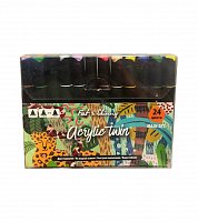 Набор двусторонних акриловых маркеров Fat&Skinny Acrylic Twin Main 24 штуки