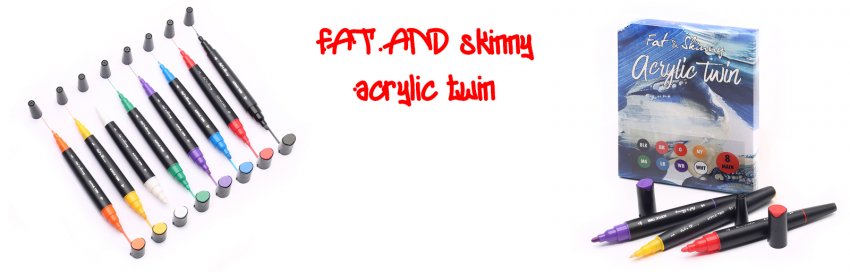 Маркеры Fat&Skinny Acrylic Twin в подарок