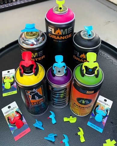 Кэп насадка Night Quill Hydra V2 голубой для баллонов Booster UW MADM