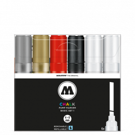 Набор маркеров Molotow CHALK Marker Basic-Set 1 6 штук 4-8 мм