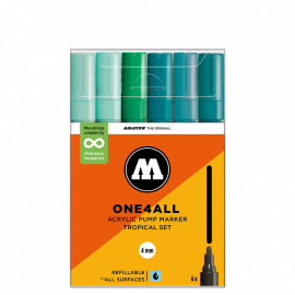 Набор акриловых маркеров Molotow ONE4ALL 227HS Tropical-Set 4 мм 6 штук