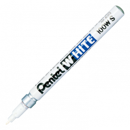 Маркер Pentel белый 100ws 1.8 мм + 2 пера