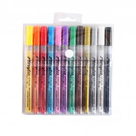 Набор акриловых маркеров Fat&Skinny 1мм Main-set 12 штук