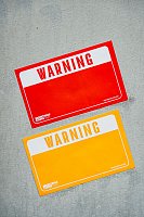 Набор стикеров Montana Warning 100 штук красный/желтый