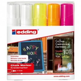 Набор меловых маркеров Edding E-4090#5S 4-15мм 5 штук