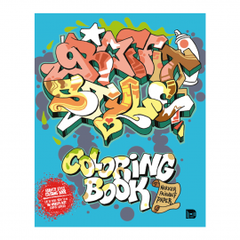 Книга - раскраска Graffiti style coloring book