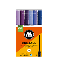 Набор акриловых маркеров Molotow ONE4ALL 127HS Violet Set 2 мм 6 штук