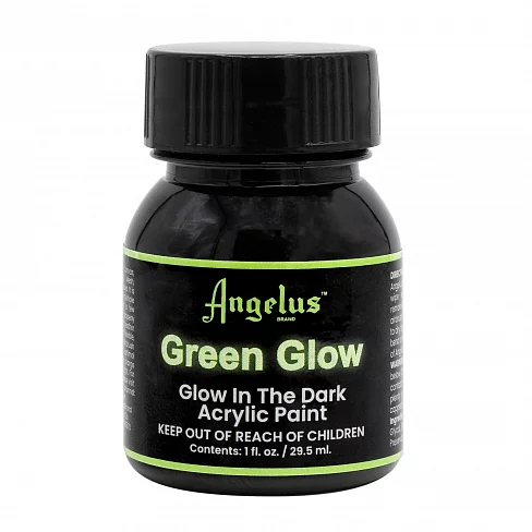 Акриловая краска для кожи и ткани Angelus фосфорная Glow in the dark 29.5 мл