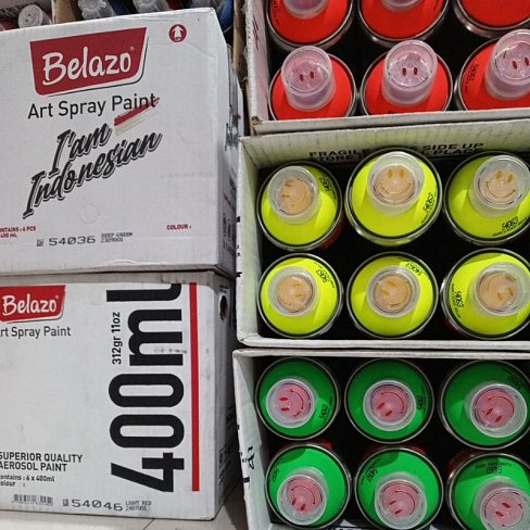 Аэрозольная краска Belazo Art Spray Fluorescent Флуоресцентная 400 мл