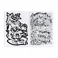 Раскраска граффити Sketchy Graffiti Coloring Book
