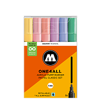 Набор акриловых маркеров Molotow ONE4ALL 227HS Pastel Classic 4 мм 6 штук